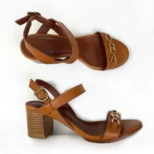 靴 Celine sandal brown and black size 38.5 Celine Brown Leather Triomphe Flat Sandals Size 38 Celine